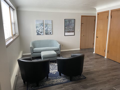Floor plan for 2 beds, 1 bath